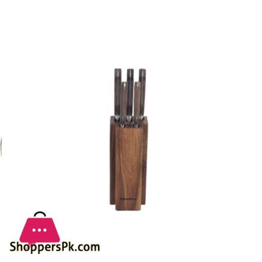 HP83 6 Piece Knief Set Wood