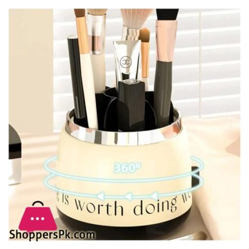 Matrix Exquisite Cosmetic Organizer With Dual Shelves Brushes Holder Makeup Organizer