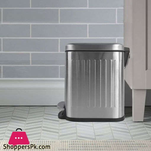 DANNY HOME Stainless Steel Dustbin Trash Can 5Liter