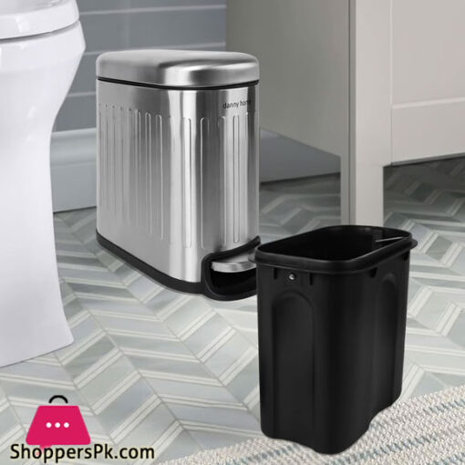 DANNY HOME Stainless Steel Dustbin Trash Can 5Liter