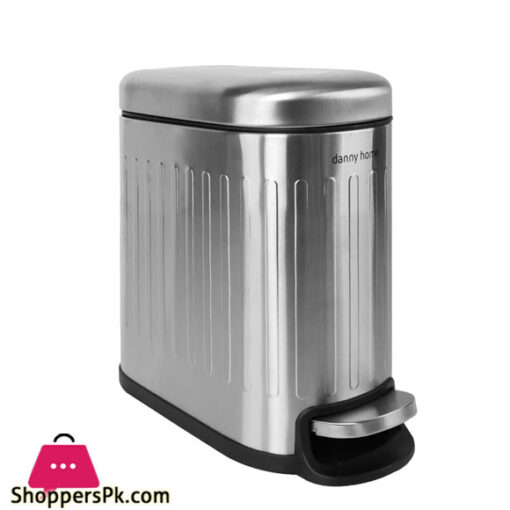 DANNY HOME Stainless Steel Dustbin Trash Can 5Liter