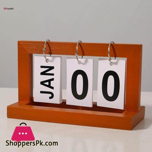 Desk Calendar Vintage Desk Accessories Home Decoration Standing Desktop Decoration Calendar