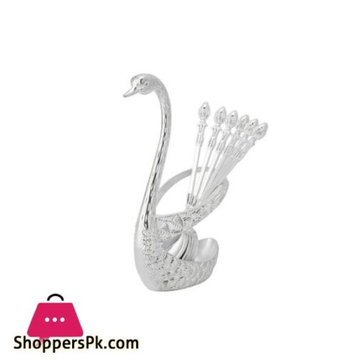 SQ 015 Swan 6pieces Spoon Set Silver