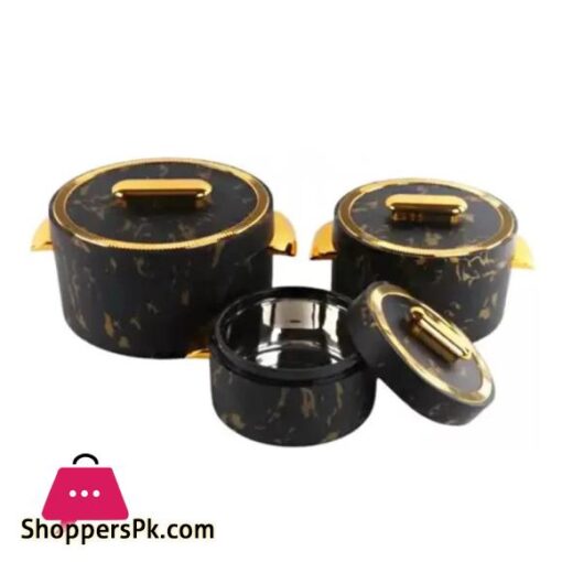 Food Warmer Hotpot Set Black & Golden (Set of 3) JY-003