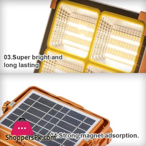 New LED Work Light 2in1 Handheld SolarUSB Electricity Charging Light Emergency Light Floodlight WhiteRed Light Camping Light Spotlight