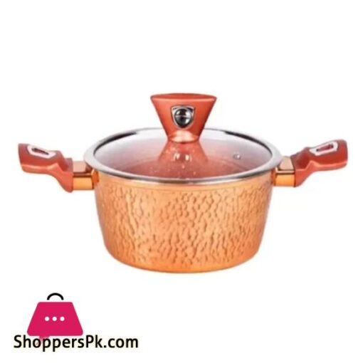 Non Stick Pot With Glass Lid Orange 20cm 869-20