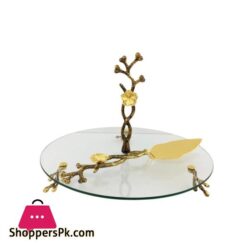 CD6879 1 Tier Cake Set G Glass 12c