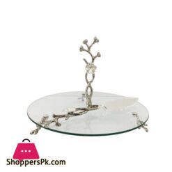 CD6878 1 Tier Cake Set S Glass 12c