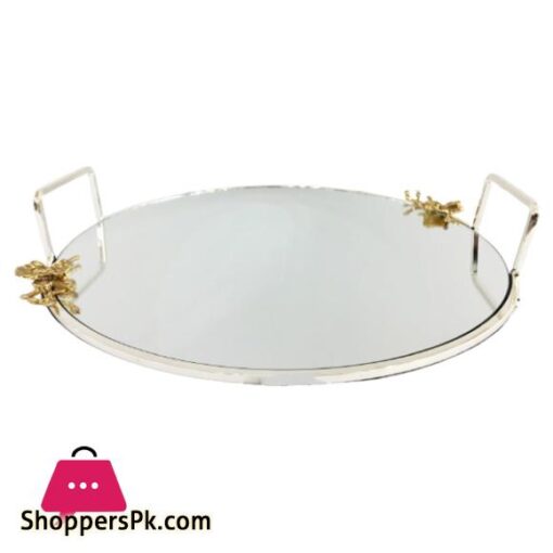 WB334 Round Mirror Tray S ORCHID