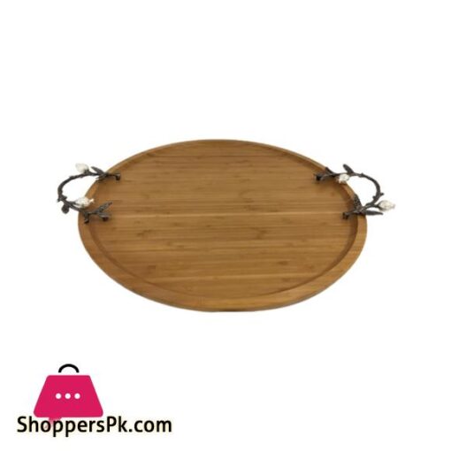 WB1060 Round Tray Wood Sml ORCHID 12c