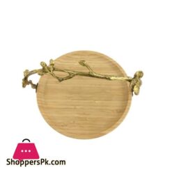 WB683 Wooden Serving Holder Gold