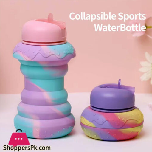 Reusable Thickened Folding Water Cup High Capacity Foldable Water Bottle Collapsible Sport Water Cup Daily Drinking Bottle 600ml