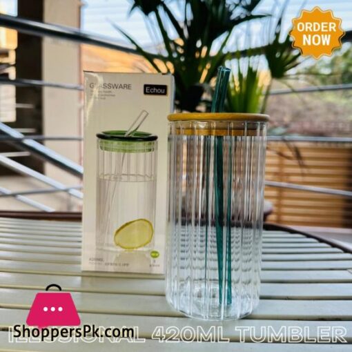 Juice Glass with straw 1PC AIR TIGHT STRAW JUICE JAR 420Ml EPB78L1 HIGH QUALITY BOROSILICATE MADE Glass light in weigh can use in everyday drink