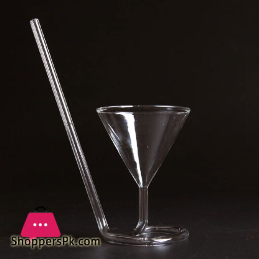 Spiral Straw Molecular Cocktail Glass Transparent 