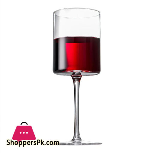 Square Wine Glasses Wine Glasses Hand Blown Edge Modern Flat Bottom Glass