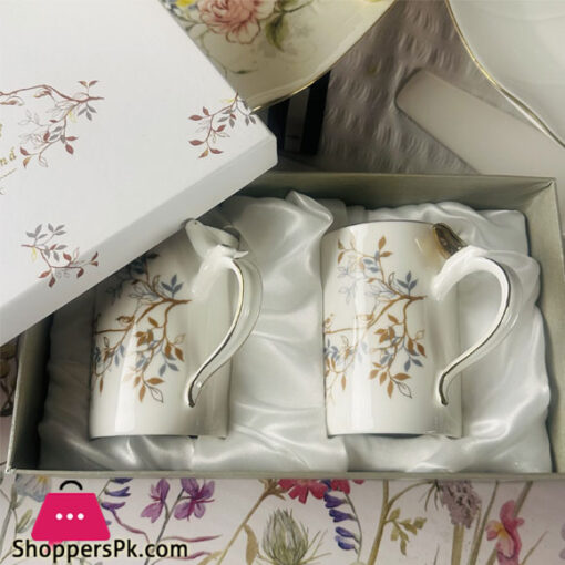 Angela 2Pcs Bird & Flower Design Mugs Set BRD373