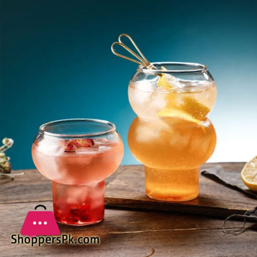 Creative Coffee Mug Gourd Shape Cocktail Glass Cup Yogurt Dessert Glass Mug Drinkware for Gift