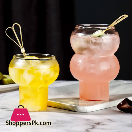 Creative Coffee Mug Gourd Shape Cocktail Glass Cup Yogurt Dessert Glass Mug Drinkware for Gift