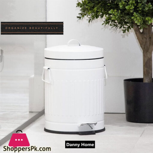 DANNY HOME Stainless Steel Dustbin Trash Can 5 Liter