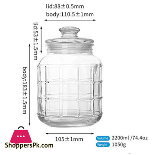 Delisoga Fancy Glass Jar 2.2L