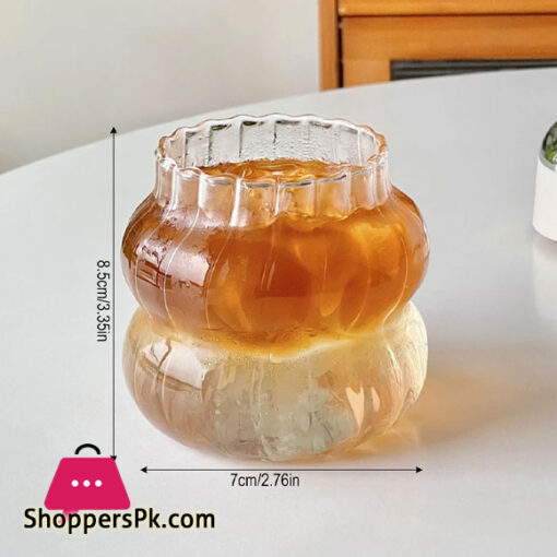 Glass Cold Coffee Cup Retro Mug Transparent Water Tea Drinkware Milk Juice Mugs Cup Tumblers Glasses Cocktail