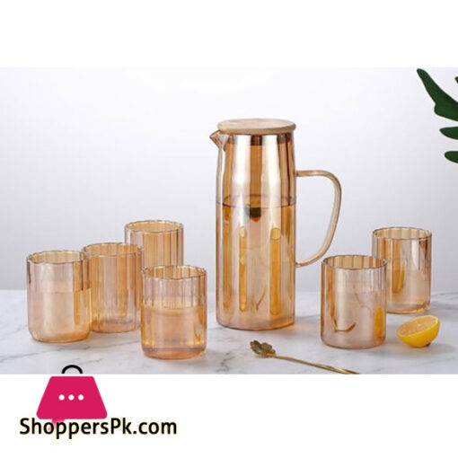 Glassware Drinking Water Set Borosilicate Glass Water Jug Set of 7