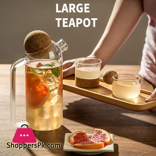 Japanese Teapot With Ball Lid High Borosilicate Glass Boiled Teapot Flower Tea Pot Cup Juice Cold Kettle 750ML