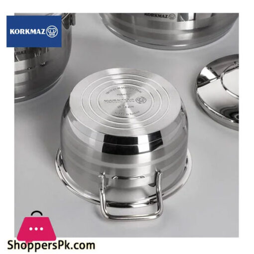 Korkmaz Stainless Steel Pot 24CM Turkey Made