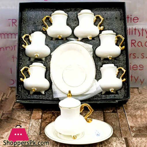 Luxury White with Porcelain Turkish Cup Saucer