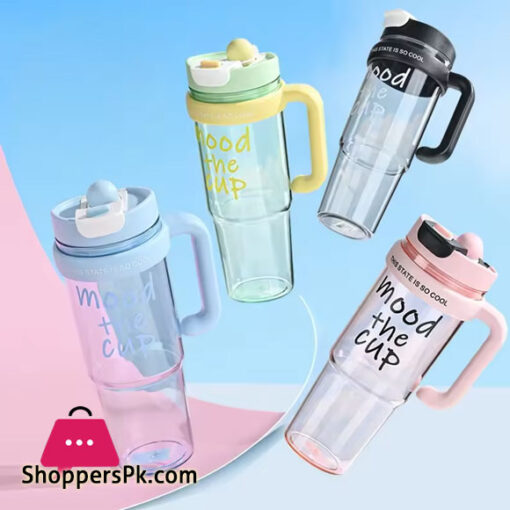 Mood the Cup Summer Ice Cup Plastic Car Water Bottle With Handle 900ml