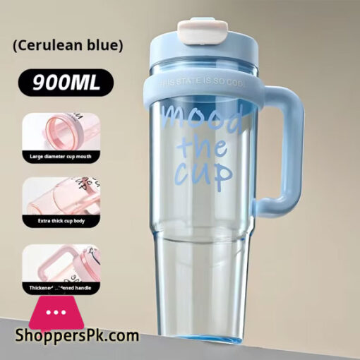 Mood the Cup Summer Ice Cup Plastic Car Water Bottle With Handle 900ml