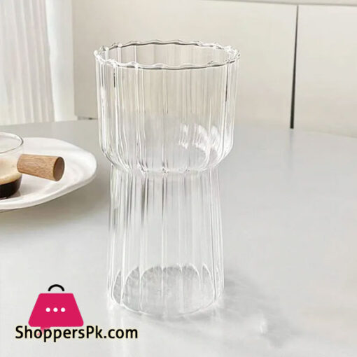 Striped Glass Cup Ripple Drinking GlassesTea Juice Cup Quality Water Milk Home Drinkware Glass Office Coffee Cup