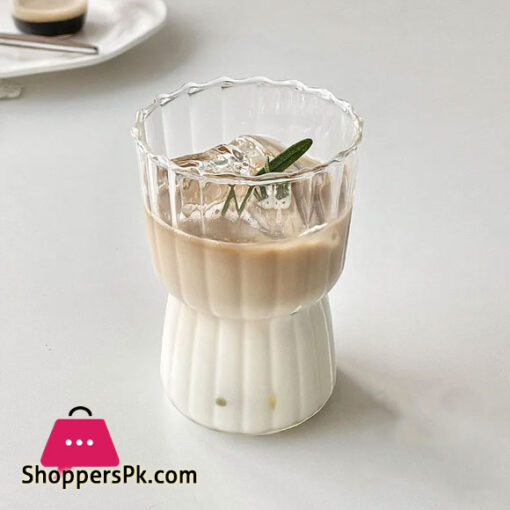 Striped Glass Cup Ripple Drinking GlassesTea Juice Cup Quality Water Milk Home Drinkware Glass Office Coffee Cup