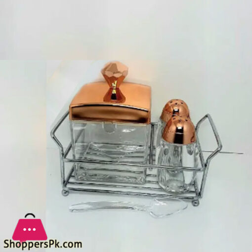 Sugar Pot and Pepper Set of 3pcs Rose Gold SB2042