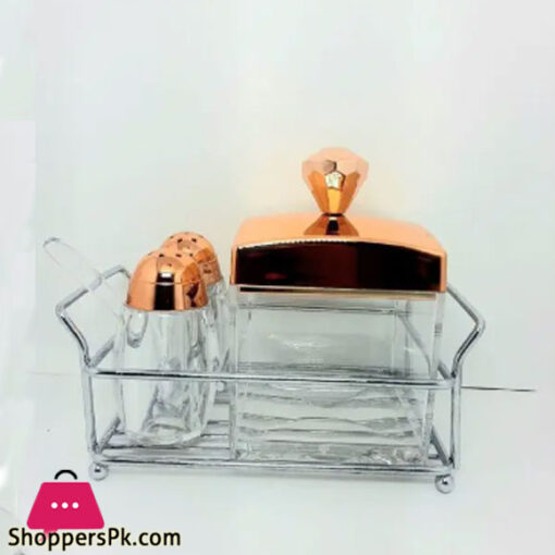 Sugar Pot and Pepper Set of 3pcs Rose Gold SB2042