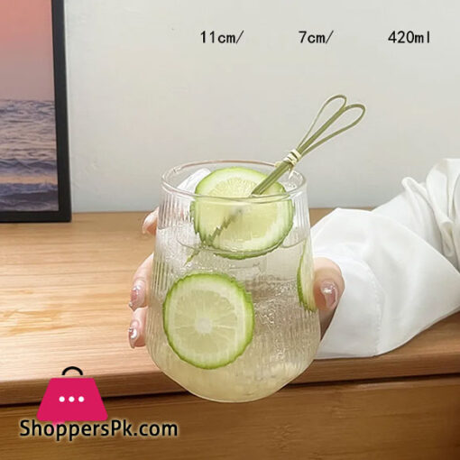 Vertical Fruit Tea Cup Cold Drink Juice Drink Cup Household Summer High Value Glass Drinking Cup Coffee Milk Cup