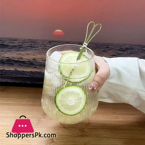 Vertical Fruit Tea Cup Cold Drink Juice Drink Cup Household Summer High Value Glass Drinking Cup Coffee Milk Cup