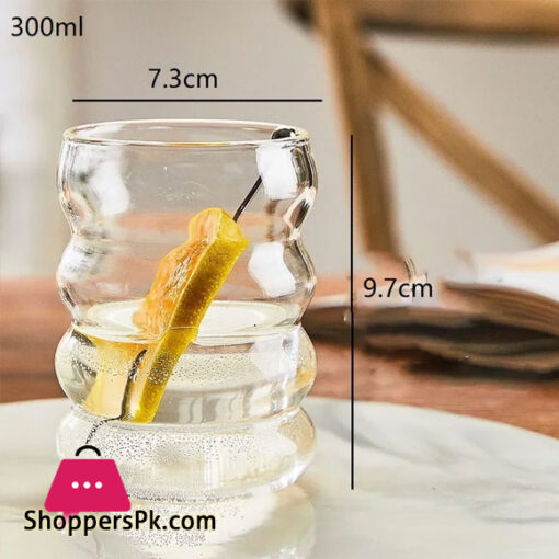 Wave Shape Drinkware Glass Cup Heat-resistant Tea Mug Coffee Juice Milk Tea