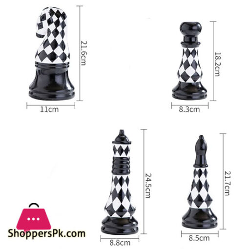 Creative Ceramic Black and White Chess pieces Candy Vase Jar 4Pcs Set YC-093