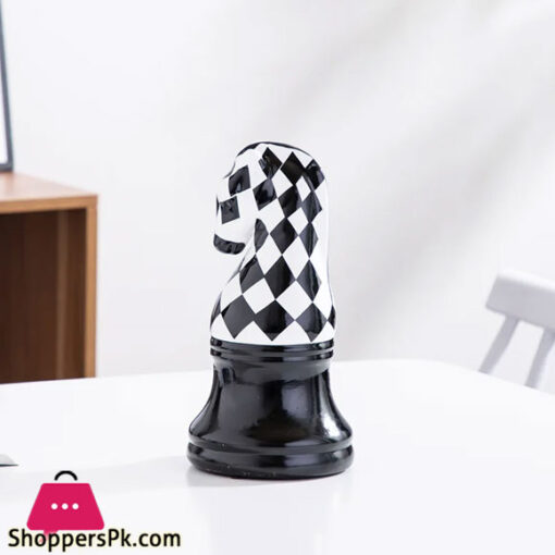 Creative Ceramic Black and White Chess pieces Candy Vase Jar 4Pcs Set YC-093