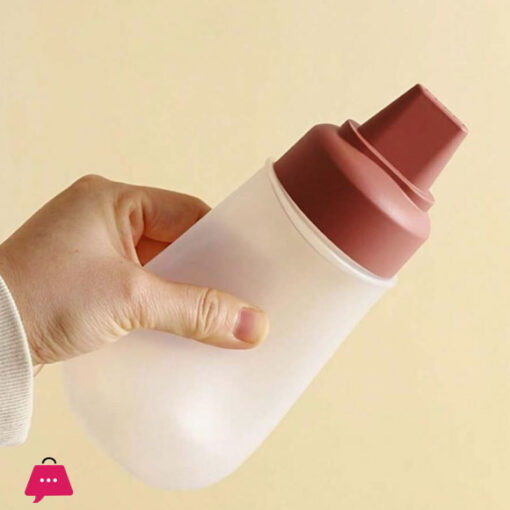 1pcs Plastic Condiment Sauce Dispenser Squeeze Bottle For Sauces , Pan Cake , Oil ( Color : Only Pink )