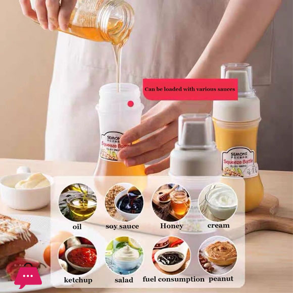 1pcs Plastic Condiment Sauce Dispenser Squeeze Bottle For Sauces , Pan Cake , Oil ( Color : Only Pink )