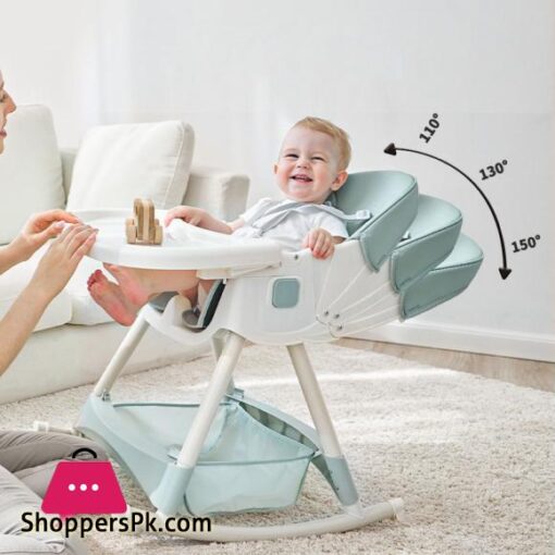 3 In 1 Folding Baby Highchair Kids Chair Dinning High Feeding Seat Adjustable Baby Infant High Chair Rocking