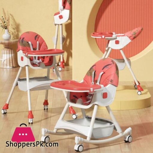 3 In 1 Folding Baby Highchair Kids Chair Dinning High Feeding Seat Adjustable Baby Infant High Chair Rocking