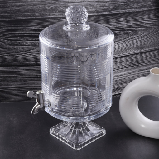 4.5 Liter Glass Juice Dispenser Stand With Glass Lid