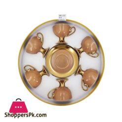 MG314 6pcs Cup Saucer Brown C 8c