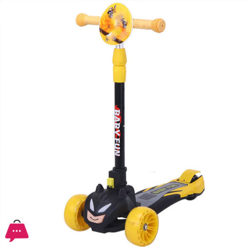 Children's Scooter 3-8 Years with Adjustable Handlebars Sounds and Lights - Batman