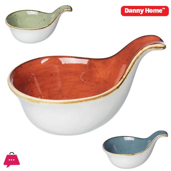 Danny Home Round Dip Sauce Bowl with Handle 10.5x6.5x2.5cm