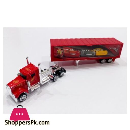 Diecast McQueen Truck With 4 Cars Transport Carrier