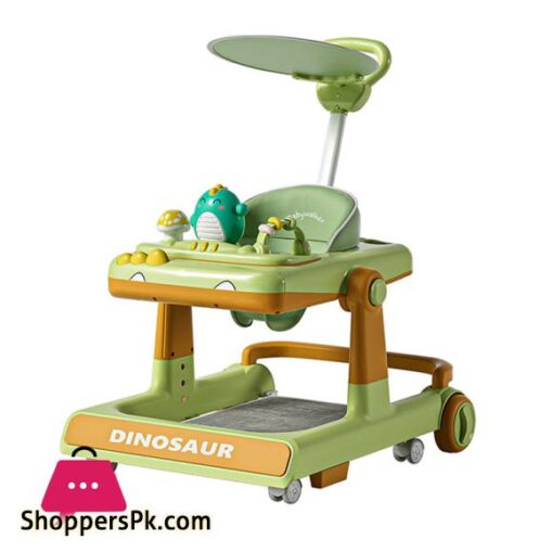 Dino Folding Baby Walker Multi-function Anti Rollover Can Sit With Music Baby Walking Trolley Baby Stroller For 6-18 Months